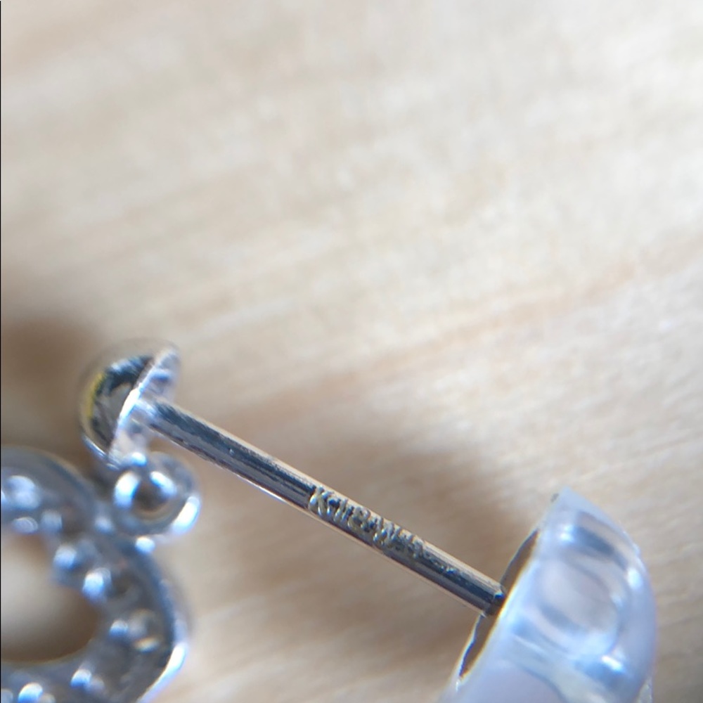 Solid 18k Diamond Heart Dangle Earrings - image 7